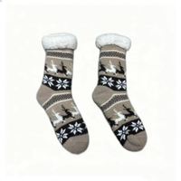 Chaussettes d'hiver thermiques régulières antidérapantes en fibre acrylique jetables pour hommes, modèle ODM