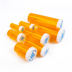 Frascos de plástico coloridos con tapa reversible Amber Thumb Tab para pastillas y medicamentos - Product Image 5