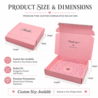 Boîtes d'expédition personnalisées avec bandes adhésives détachables, conception gratuite, pour vêtements, cosmétiques, emballages cadeaux, boîtes d'expédition aériennes