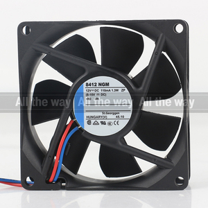 Nouvelle allemagne 5V 24V 48V DC 12V 110mA 1.3W AC EC 8025 80X80X25MM 8CM onduleur à deux fils de haute qualité à faible bruit 8412 <span class=keywords><strong>NGM</strong></span> ventilateur de refroidissement - Product Image 4