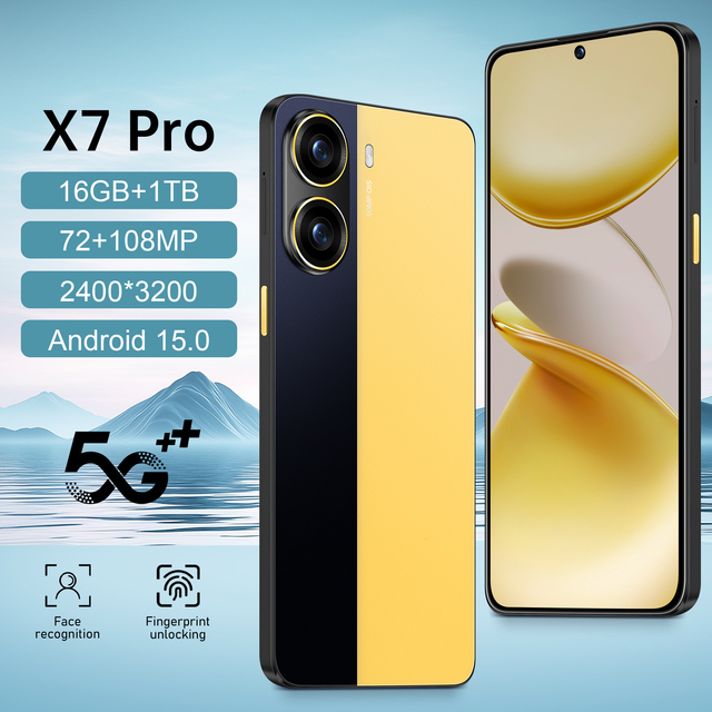 Factory Price X7 Pro Android Smartphone 108MP High Pixel Camera 16GB+1TB Dual