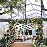 Tente d'atrium transparente en fer forgé de haute qualité, prix d'usine, design élégant, pour événements de mariage, fêtes, décoration d'atrium, tente en aluminium