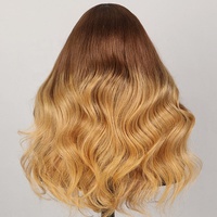 Nouvelle arrivée Perruque blonde miel ombrée 13X4 Ondulation lâche Lace Front Perruques en cheveux humains