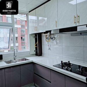 Mobile da <span class=keywords><strong>Cucina</strong></span> Modulare a Parete con Pannello in Melamina MDF, Installazione Completa per Decorazione <span class=keywords><strong>Cucina</strong></span> di Appartamenti e Ville - Product Image 2