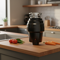 Broyeur de déchets alimentaires électrique Javish 0,75 HP 3300 tr/min en acier inoxydable à moteur continu DC, silencieux, classe d'efficacité énergétique CE CB
