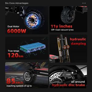 Stock UE/US, livraison gratuite en 3-7 jours, trottinette électrique Boyueda S3-11 à double moteur 60V 38Ah, 3000W *2, Boyueda 85 km/h, autonomie 100-120 km - Product Image 6