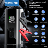 Démarreur de voiture multifonction 8 en 1, pompe à air, gonfleur de pneus, batterie externe portable, lumière LED SOS, booster d'urgence pour véhicules
