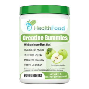 OEM ODM Sour Green Apple Creatine Gummies Muscle Building Energy Boost Recovery Aid Non GMO Vegan Gummies - Product Image 1