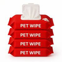 Gants de shampooing détachant pour animaux de compagnie lingette humide pour chien chat bain lingette propre avec couvercle