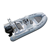 Haohai Vente chaude Bateau pneumatique de pêche en PVC 390 cm 5 personnes Double coque Hypalon avec épaisseur de 1,2 mm pour le surf et la dérive