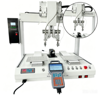 Máquina de Soldadura Automática de Doble Plataforma, Robot de Soldadura de Alta Eficiencia para PCB LED