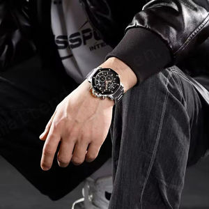 นาฬิกา NAVIFORCE 8065 รุ่นใหม่สำหรับผู้ชาย คุณภาพสูง แฟชั่น ดีไซน์มัลติฟังก์ชั่น ตัวเรือนสแตนเลส กันน้ำ เรืองแสง นาฬิกาควอตซ์ - Product Image 4