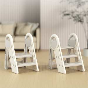 Mise à niveau OEM Mini pliable Escalier de lavage pour bébé Repose-pieds Table de lavage pour bébé Marchepied rehaussant tabouret en plastique pour tout-petits - Product Image 2