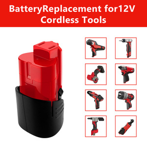 VICTPOWER 12V 3.0Ah Li-ion <b>Battery</b> Replacement for Milwaukee 48-11-2411 48-11-2420 48-11-2401 48-11-2402 Cordless Tool Power - Product Image 3
