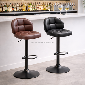 Tabouret de <span class=keywords><strong>bar</strong></span> confortable en cuir PU capitonné SYT Premium pour hôtel, tabouret de <span class=keywords><strong>bar</strong></span> confortable et soutien-gorge pour <span class=keywords><strong>bar</strong></span> à whisky - Product Image 1