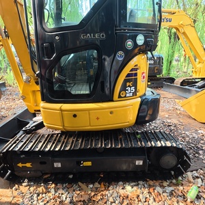 Presque neuf, économique en carburant, peu coûteux, mini-excavateur Komatsu PC35MR d'occasion de 3 tonnes pour l'aménagement paysager et le terrassement. - Product Image 3