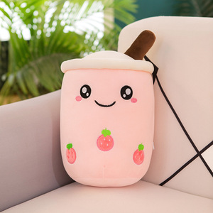 <span class=keywords><strong>Coussin</strong></span> géant en peluche Boba Tea 70 cm lesté, super doux et moelleux, design mignon pour les soirées cinéma et la lecture confortable - Product Image 4