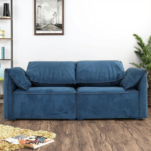 Diseño de Producto Popular, Funda de Sofá de Tela Suave en Forma de I de Color Puro, Juego de Sofás Modulares de Terciopelo para Sala de Estar, Juego de Sofás para Villa - Product Image 4
