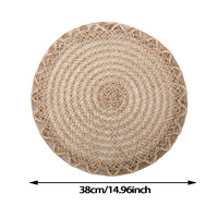 Set de table rond ajouré, lavable, style nordique créatif, anti-brûlure, isolant thermique, couleur unie, pour la maison