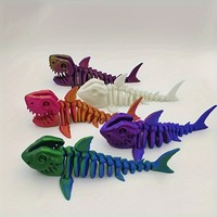 Jouet requin articulé en plastique imprimé en 3D de 14 cm, jouet sensoriel multi-articulé pour enfants, cadeau et décoration