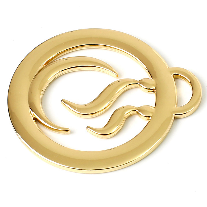 Металлические бусины с гравировкой логотипа на заказ, металлический мешочек, этикетка на заказ, металлическая бирка для сумки для гольфа, подвеска для сумки