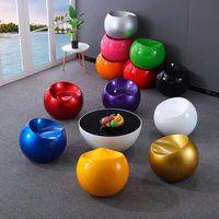 Ensembles de chaises et tabourets en plastique en forme de pomme, modernes et confortables, pour salle à manger, extérieur, parc, centre commercial, mobilier public, résistant à l'eau