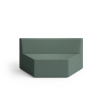 Ensemble de canapés modulaires modernes en forme de diamant, fournis directement par l'usine, avec structure en bois massif et rembourrage en mousse haute densité, idéal pour les bureaux et les halls d'accueil.