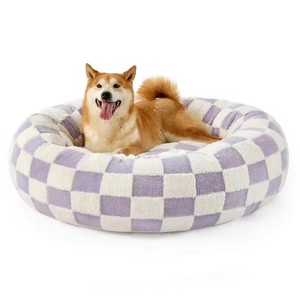 Nouveau style de panier rond pour animaux de compagnie, luxueux, confortable, antidérapant, résistant à l'usure, canapé-lit pour chiens et chats en mousse - Product Image 1