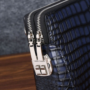 Vendita calda grande borsa pochette in pelle di coccodrillo per <span class=keywords><strong>uomo</strong></span> su misura Casual di lusso con Logo in vacchetta decorazione antifurto cerniera - Product Image 4