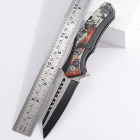 Couteau tactique d'extérieur EDC de haute qualité, manche en plastique imprimé en 3D, lame en acier inoxydable 3Cr13, léger, pour la survie et la chasse, OEM