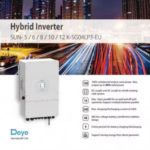 Deye Inverter hibrida untuk rumah, SUN-12K-SG04LP3-EU tiga fase 5kW 6KW 8KW 10kW 12kW untuk sistem tenaga surya rumah - Product Image 2