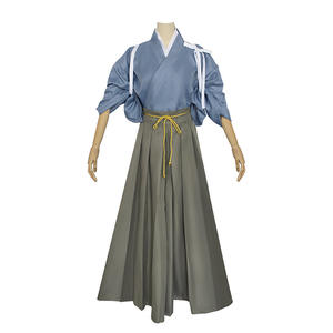 <span class=keywords><strong>Kamisato</strong></span> <span class=keywords><strong>Ayato</strong></span> Unisex adultos y niños Kendo traje Anime Cosplay disfraz con pantalones y pantalones cortos para fiesta de Halloween uniforme de actuación - Product Image 1