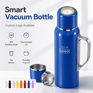 Custom Logo 316 Steel Mechanical Temp Display Tea Separation Drinkware For Home Travel Gift Insulated <b>Flask</b> Thermal Water Bottle - Product Image 1