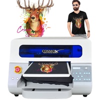 Imprimante DTG A3 de haute qualité avec deux têtes d'impression Xp600, encre DTG CMYKW pour vêtements, textiles, coton