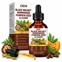 Gouttes Botaniques Premium de Noyer Noir, Absinthe, Graine de Citrouille et Clou de Girofle pour l'Équilibre Intestinal et le Bien-être – Formule Personnalisée, Fabrication sous Contrat