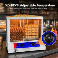 COOKAID 220V Équipement de cuisine professionnel en acier inoxydable, armoire de présentation isotherme, chauffe-encorechauds électrique portable 50L