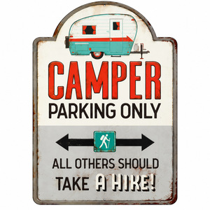 Plaque en métal vintage avec citation amusante sur le thème du camping, de la <span class=keywords><strong>randonnée</strong></span> et du lac, décoration de cabane, art mural rétro - Product Image 5