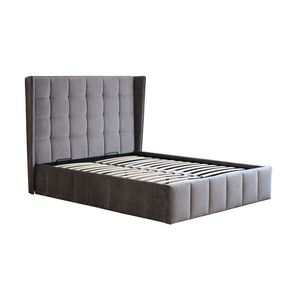 सुपर नरम बिस्तर भंडारण फ्रेम पूर्ण आकार के साथ उच्च गुणवत्ता वाले कपड़े स्वीकार स्वनिर्धारित होम फर्नीचर बेडरूम तुर्क भंडारण बिस्तर - Product Image 3