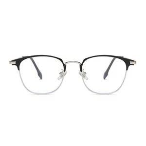 Pabrik langsung persegi cahaya biru bingkai kacamata wanita optik resep kacamata Pria jelas komputer kacamata