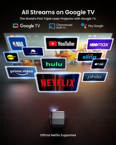 Proyector Láser Triple 4K JMGO N1S Ultra con WiFi/ 3000 ANSI Lúmenes Android 11 HIFI Estéreo 3D Ready <span class=keywords><strong>Netflix</strong></span> Portátil <span class=keywords><strong>de</strong></span> Bolsillo - Product Image 2