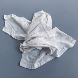 White T-Shirt Rags Cut Pieces Use White Cotton Rags <b>Industrial</b> Cleaning Cotton <b>Wiping</b> Rags White Cotton Rags - Product Image 1