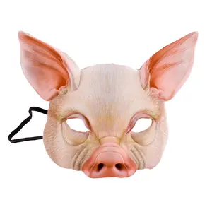 EVA yarım yüz hayvan maskesi domuz maskesi korku domuz maskesi cadılar bayramı Mardi Mardi kostüm partisi Cosplay sahne