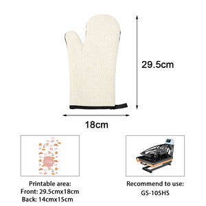 Guantes de Horno Planos de Lona para Sublimación al por Mayor, Manoplas de Horno en Blanco para Sublimación con Reverso de Goma - Product Image 2
