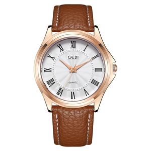 Offre Spéciale couple de style britannique montre bracelet en cuir étanche montre pour femmes - Product Image 3