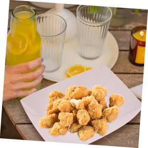 Factory Custom Logo Pattern Size Paper Food Tray Disposable Kraft Paper Food Tray for Nachos Tacos BBQ Fries - Product Image 4