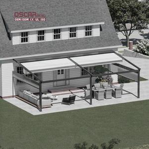 Toldo Retráctil <span class=keywords><strong>para</strong></span> <span class=keywords><strong>Patio</strong></span>, Tela de PVC, <span class=keywords><strong>Lona</strong></span> Opaca Deslizante, Impermeable, <span class=keywords><strong>para</strong></span> Jardín, <span class=keywords><strong>Patio</strong></span>, Protección Solar - Product Image 3