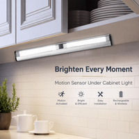 Barre lumineuse magnétique COB LED en alliage d'aluminium pour la cuisine Barre lumineuse sans fil Jumbo pour armoire