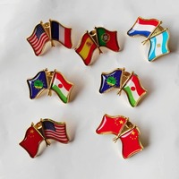 Épinglette personnalisée en époxy avec dôme en émail souple, drapeau de la France et d'Australie, 25 mm |   Badge brillant |   OEM