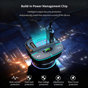 Nuevo Cargador de Coche con Modulador Bluetooth 5.4 de 20W, Manos Libres, Adaptador USB Tipo C Dual de 2.4A, Reproductor <span class=keywords><strong>MP3</strong></span> para Coche, Transmisor de Radio FM Inalámbrico - Product Image 3