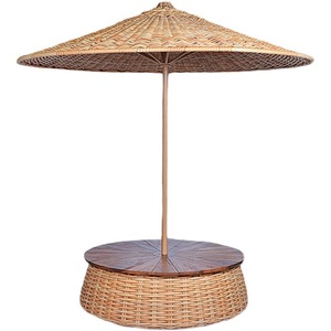 Red Punch Card Sombrilla para exteriores Patio Bali Aire libre Rattan Home Beach Broadcast Room Villa Sombrilla - Product Image 4